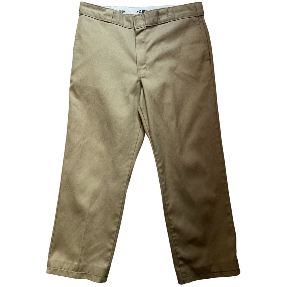 Dickies Men's 874 Original Fit Work Pant Flat Front Size 36x30 Khaki Pockets